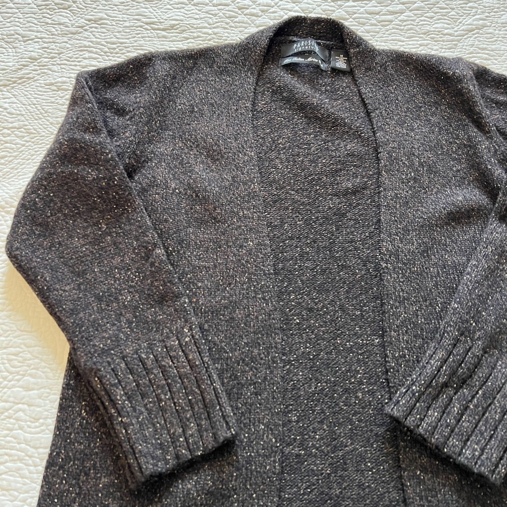 Vintage merino wool grey cardigan, Parisian Signature, size M - Picture 5 of 6